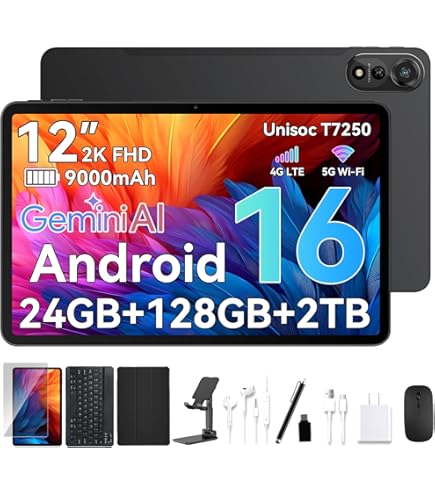 8コアCPU タブレット 8000mAh 12インチ 顔認証 保護ケース付 Amazon.co.jp: 8コアCPU タブレット 8000mAh 12インチ 顔認証 保護